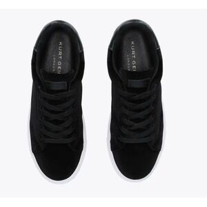 Kurt Geiger Mens Laney‎ Low Top Sneakers Suede  Leather Black/White Sz-45(11.5)